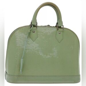 Louis Vuitton Electric Epi Green Leather Alma PM, Authentic